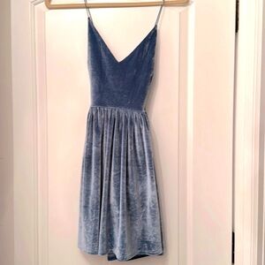 Forever 21 Blue Velvet Cocktail Dress Small